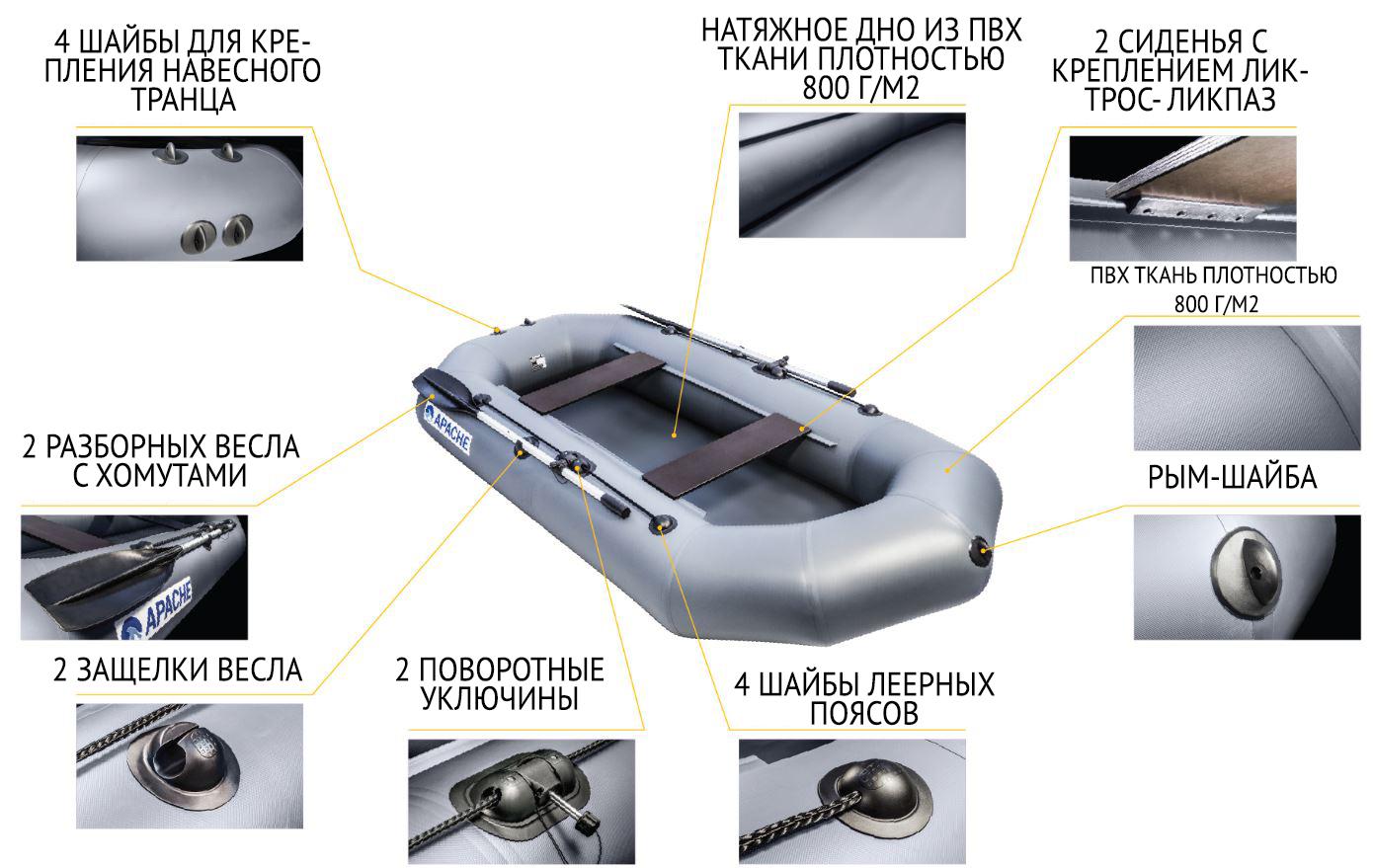 Лодка APACHE 260 графит